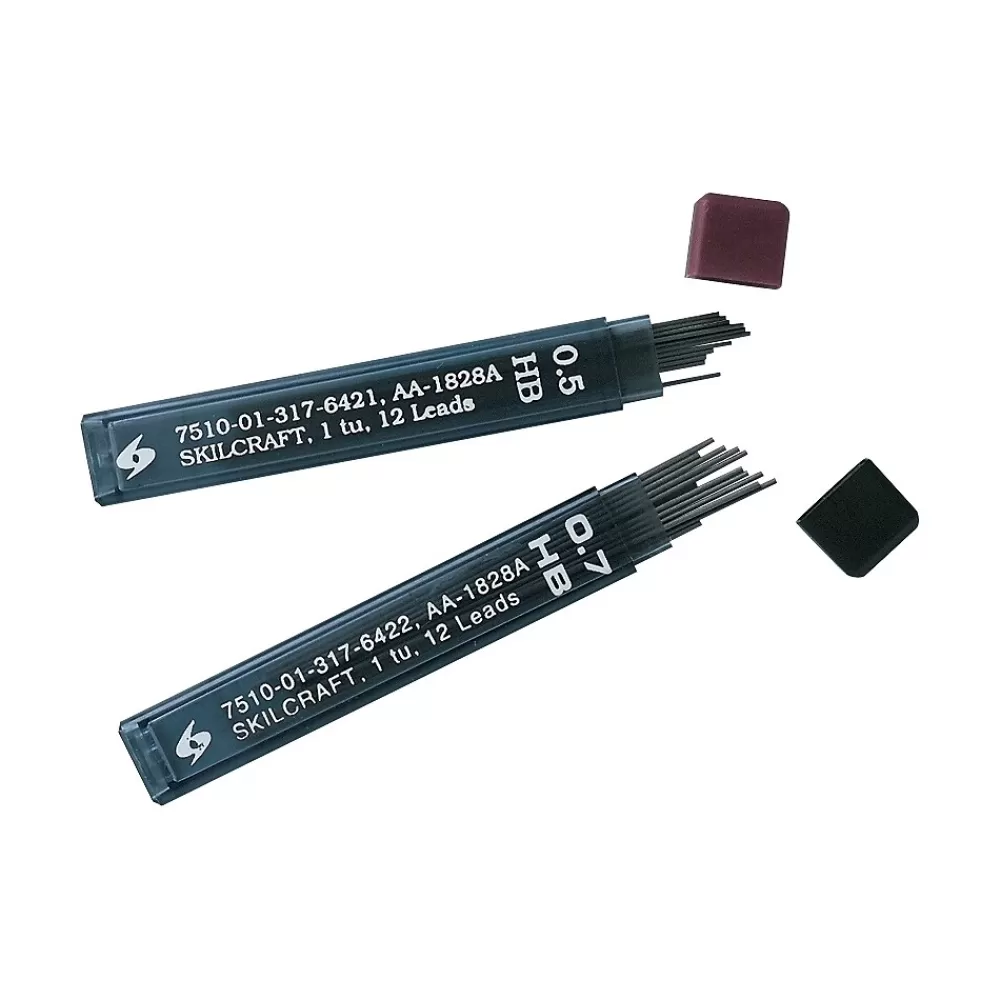 AbilityOne Pencils<Lead Refill, 0.7mm, 12/Leads (7510013176422)