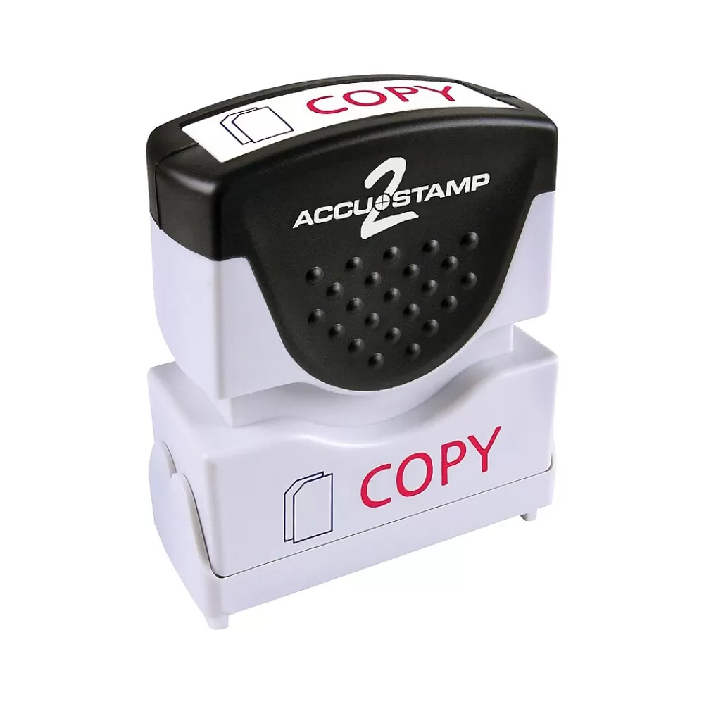 Accu-Stamp Stamps & Stamp Pads<2 Pre-Inked Stamp, "COPY", Blue and Red Inks (035532)