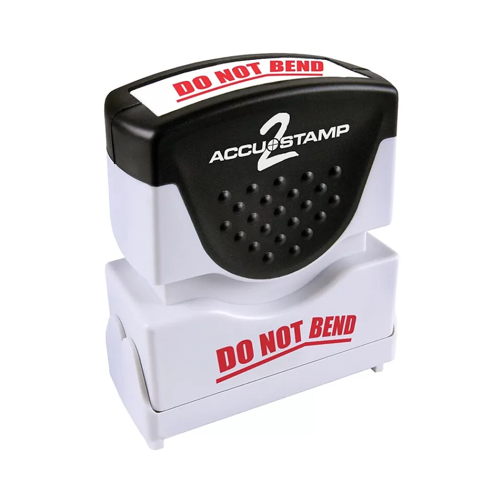 Accu-Stamp Stamps & Stamp Pads<2 Pre-Inked Stamp, "Do Not Bend", Red Ink (035633)