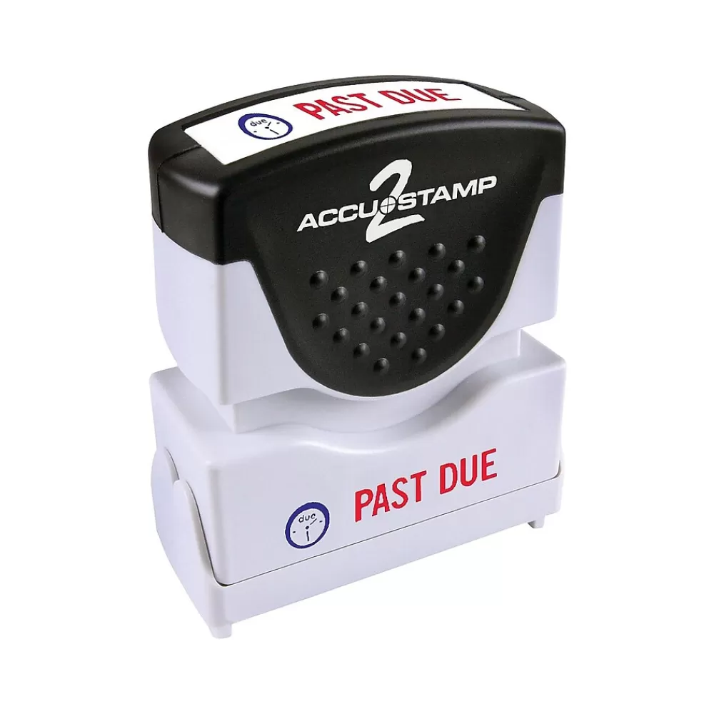 Accu-Stamp Stamps & Stamp Pads<2 Pre-Inked Stamp, PAST DUE, Blue and Red Inks (035543)