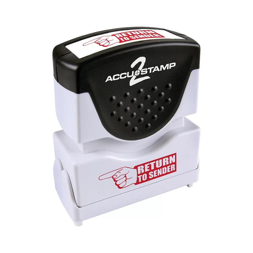 Accu-Stamp Stamps & Stamp Pads<2 Pre-Inked Stamp, "Return to Sender", Red Ink (035631)