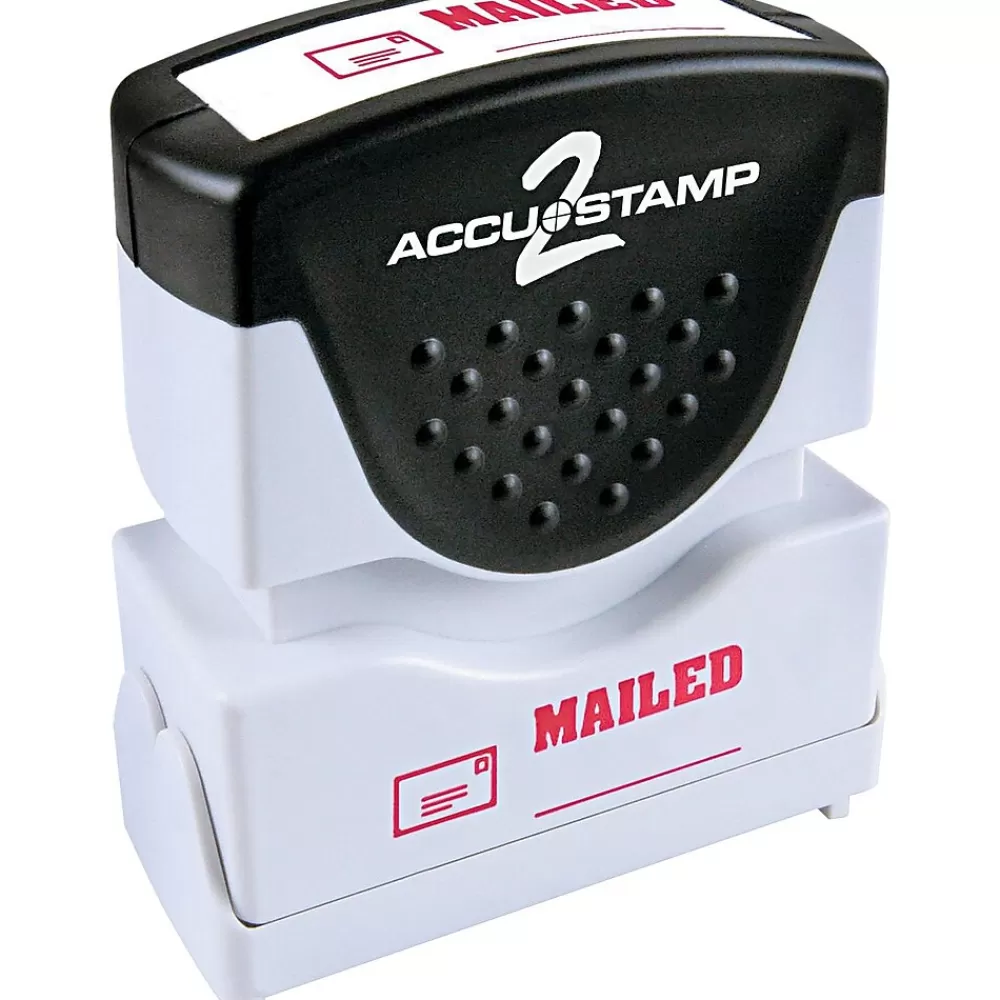 Accu-Stamp Stamps & Stamp Pads<Mailed Rectangle, Red Ink, 1 5/8" x 1/2" (COS035586)