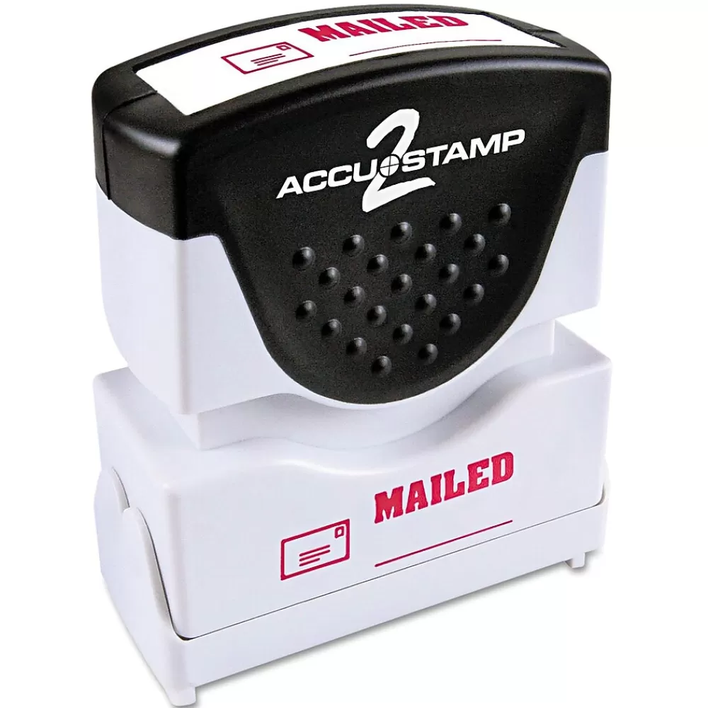 Accu-Stamp Stamps & Stamp Pads<Mailed Rectangle, Red Ink, 1 5/8" x 1/2" (COS035586)