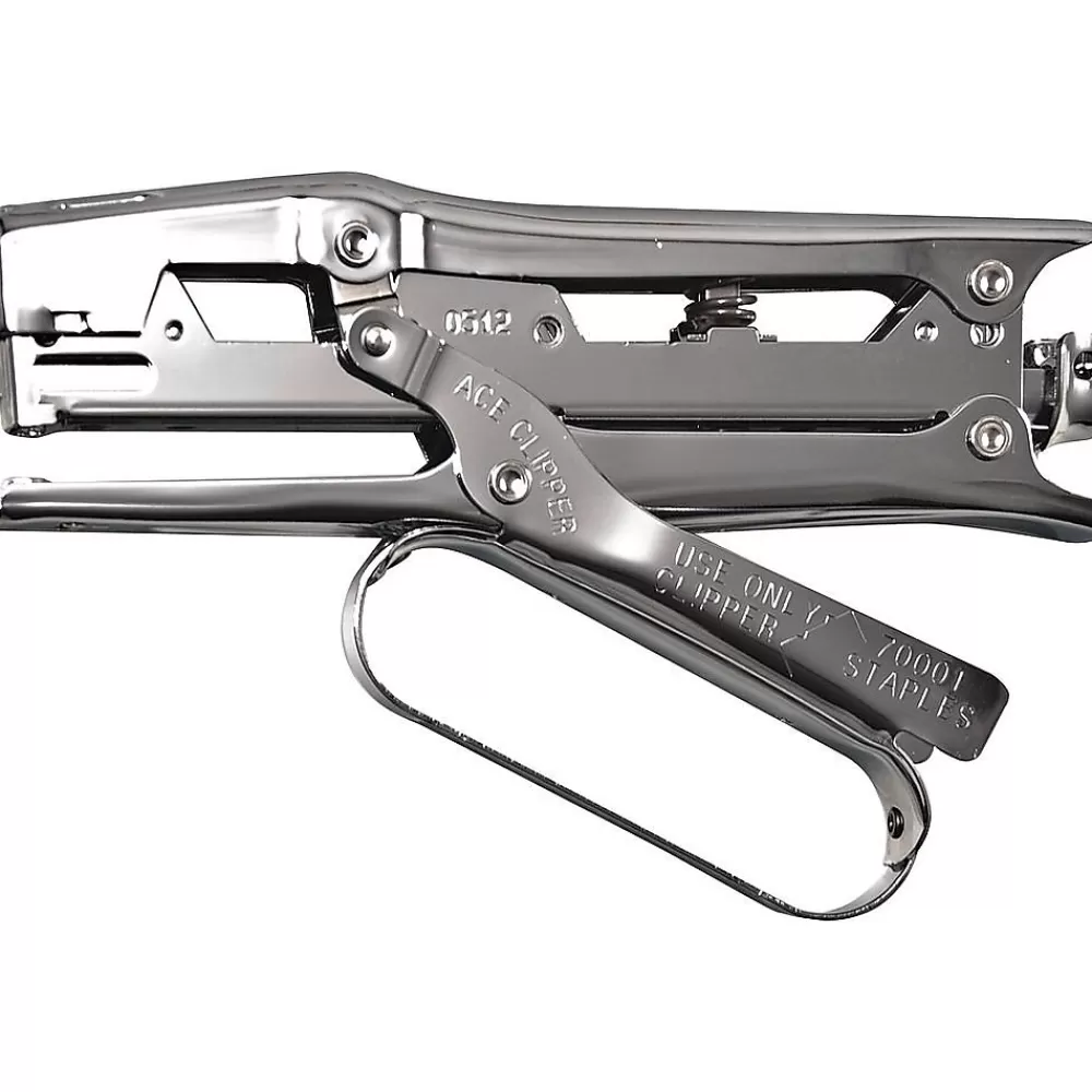 Ace Staplers<Lightweight Clipper Stapler, 20 Sheet Capacity, Chrome (07020)