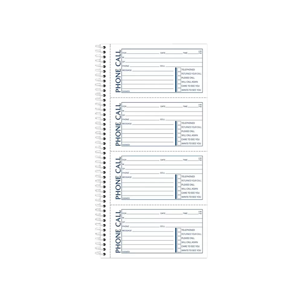 Adams Notepads<Phone Message Pad, 5.5" x 11", Ruled, White, 100 Sheets/Pad (SC1154R)