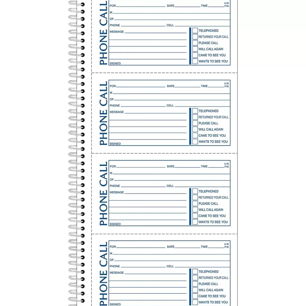 Adams Notepads<Phone Message Pad, 5.5" x 11", White, 100 Sheets/Pad, 2 Pads/Pack (SC1154-2D)