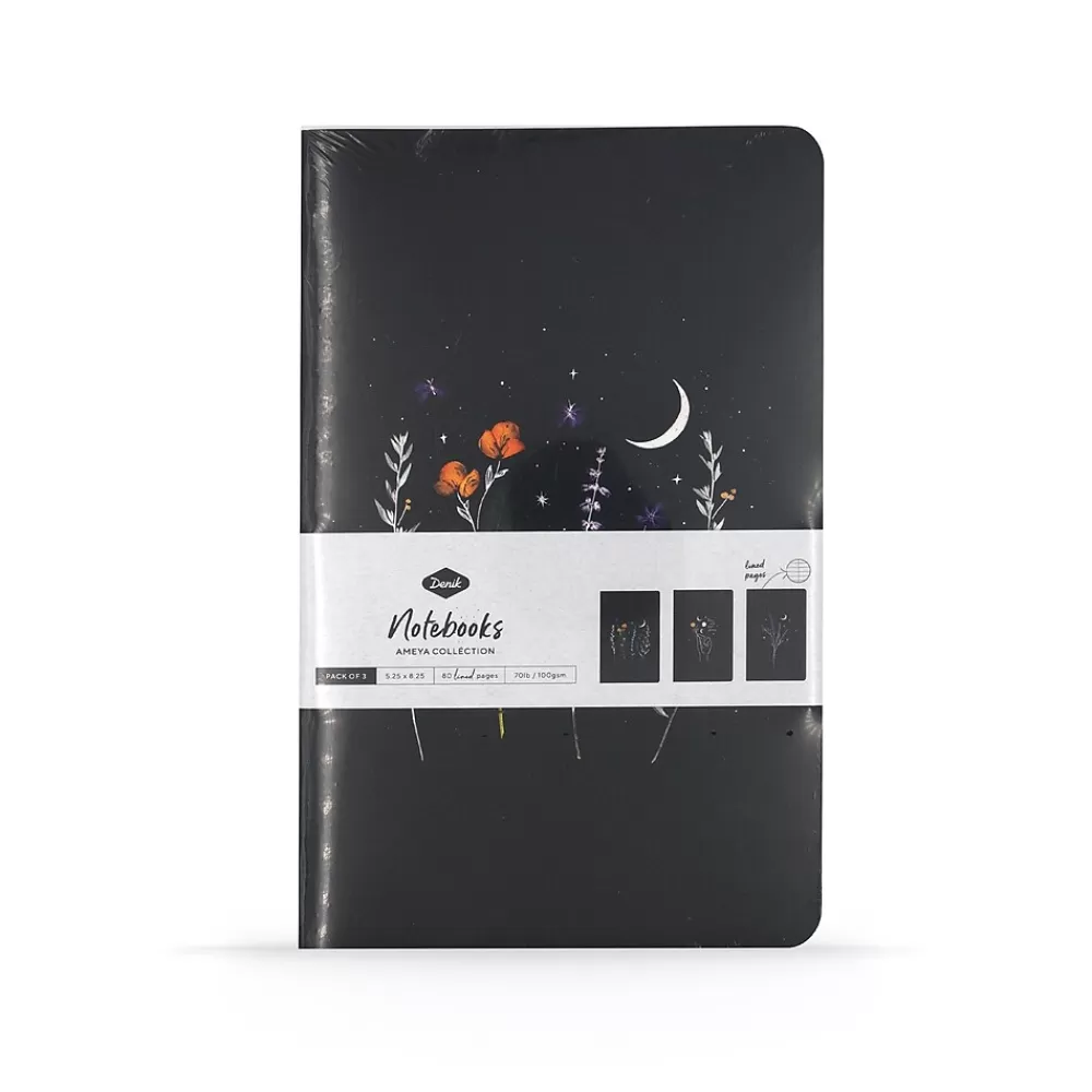 Denik Journals<: AMEYA'S REALM SKINNY LAYFLAT NOTEBOOK 3-PACK