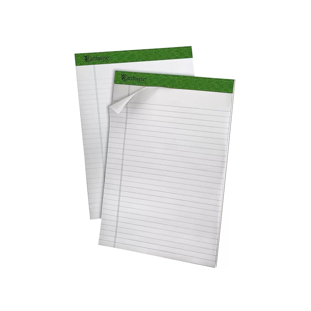 Ampad Notepads<Earthwise Notepads, 8.5" x 11.75", Wide, White, 50 Sheets/Pad, 4 Pads/Pack (TOP 40102R)