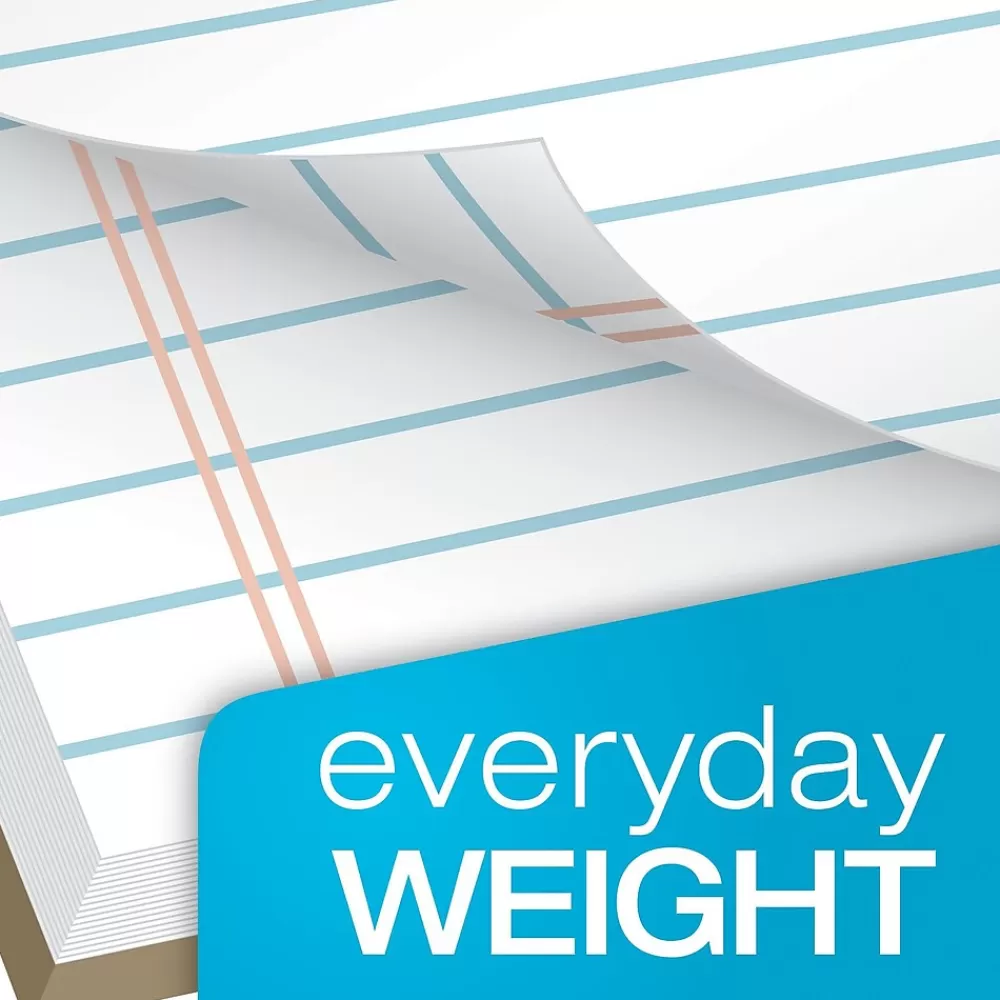 Ampad Notepads<Evidence, 8-1/2" x 11", White, Glue-Top Writing Pad, Narrow Ruled, Dozen (21-118)