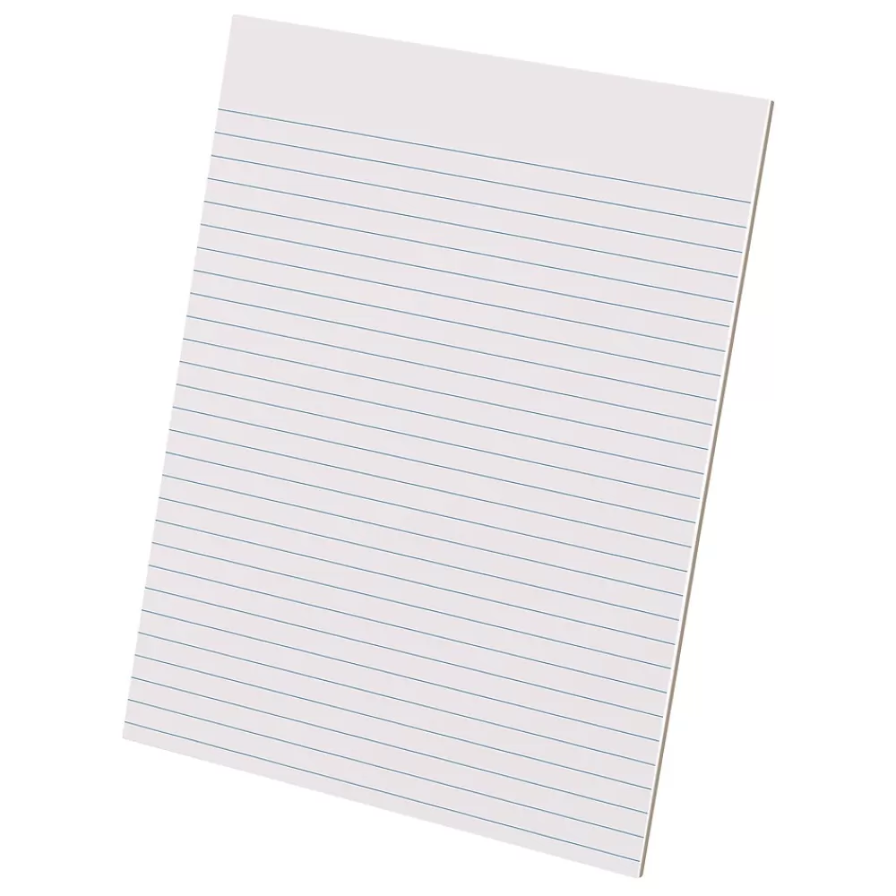Ampad Notepads<Glue Top Ruled Pads, Wide Rule, Letter Size, White, 50-Sheet Pads/Pack, Dozen (21-112)