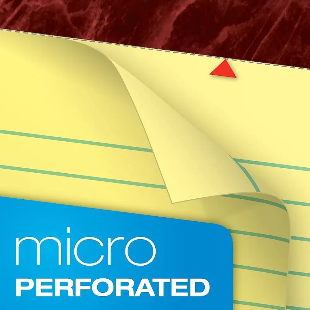 Ampad Notepads<Gold Fibre Notepads, 8.5" x 14", Wide Rule, Canary, 50 Sheets/Pad, 12 Pads/Pack (TOP 20-030R)
