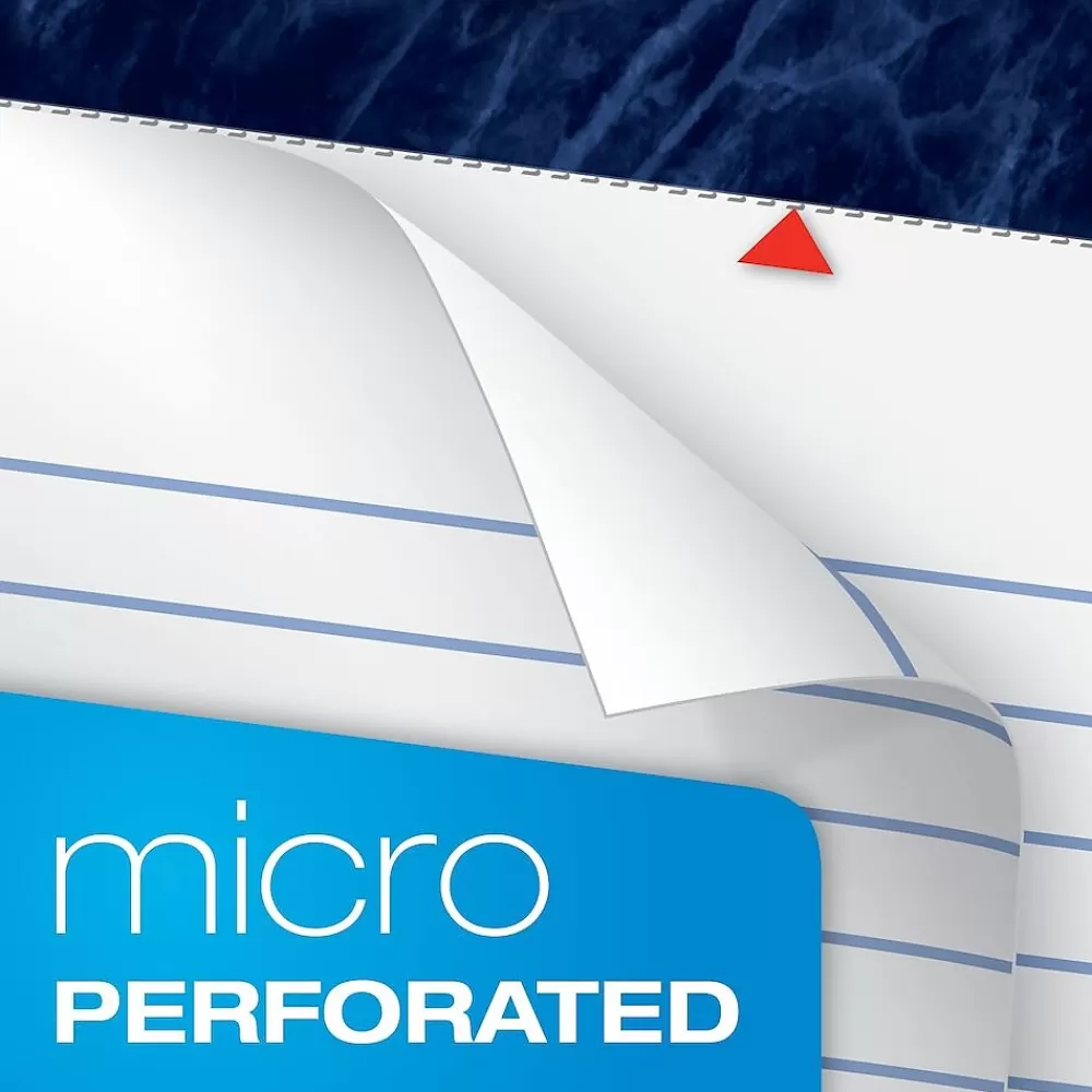 Ampad Notepads<Gold Fibre Notepads, 8.5" x 11.75", Wide Ruled, White, 50 Sheets/Pad, 4 Pads/Pack (TOP20-031R)