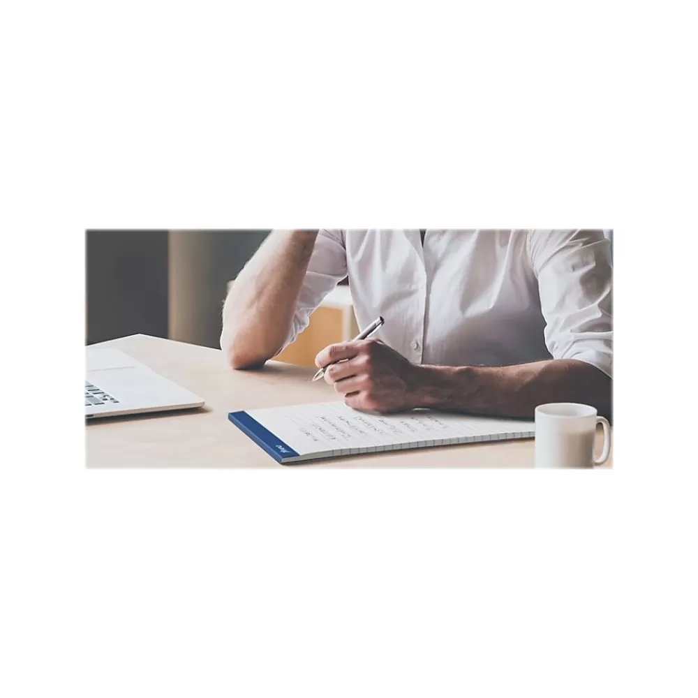 Ampad Notepads<Perforated Notepads, 8.5" x 11.75", Wide Ruled, White, 50 Sheets/Pad, 12 Pads/Pack (TOP 20-360)