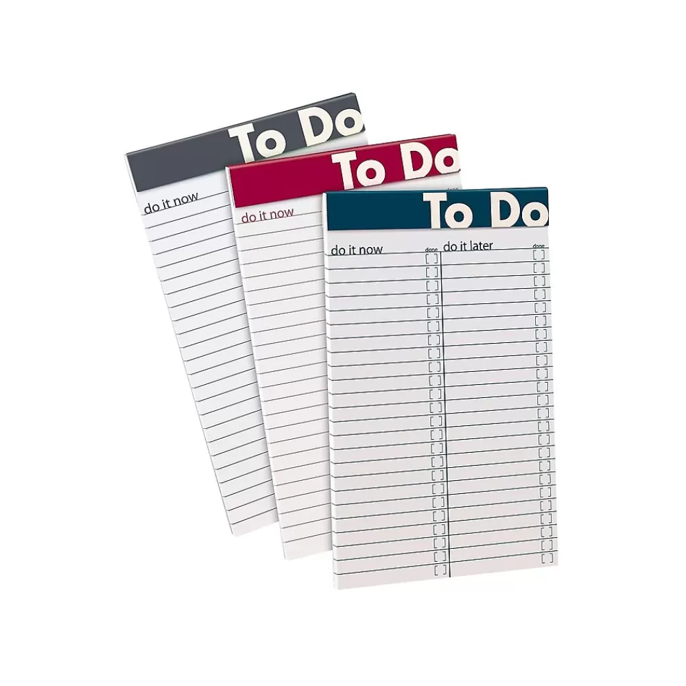 Ampad Notepads<To Do Notepad, 5" x 8", Wide Ruled, Assorted Colors, 50 Sheets/Pad (20-001)