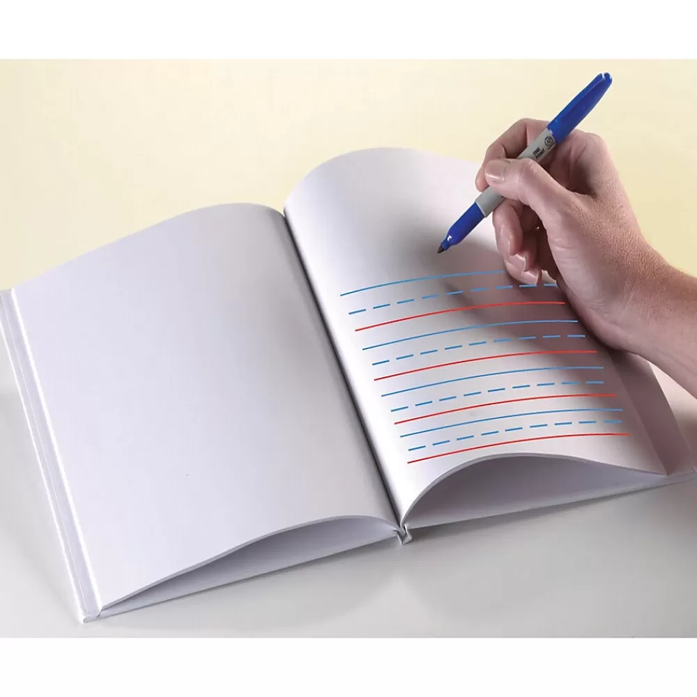 Ashley Journals<Hardcover Journal, Primary Ruled and Blank, White, 28 Pages, 12/Bundle (ASH10701-12)