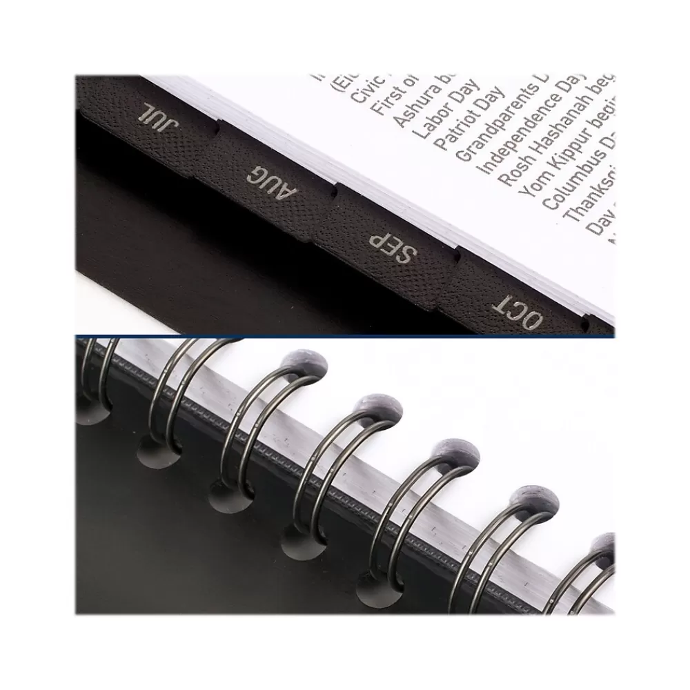 AT-A-GLANCE Academic Planners<2024-2025 Contemporary 8.25" x 11" Academic Weekly & Monthly Planner, Faux Leather Cover, Black (70-957X-05-25)