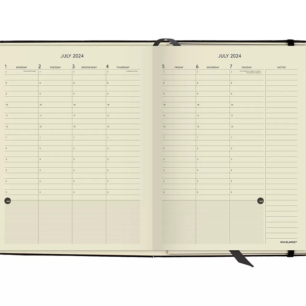 AT-A-GLANCE Academic Planners<2024-2025 Plan. Write. Remember. 7.5" x 10" Academic Weekly & Monthly Appointment Book, Paperboard Cover, Black