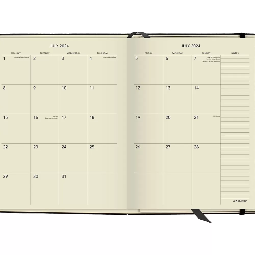 AT-A-GLANCE Academic Planners<2024-2025 Plan. Write. Remember. 7.5" x 10" Academic Weekly & Monthly Appointment Book, Paperboard Cover, Black