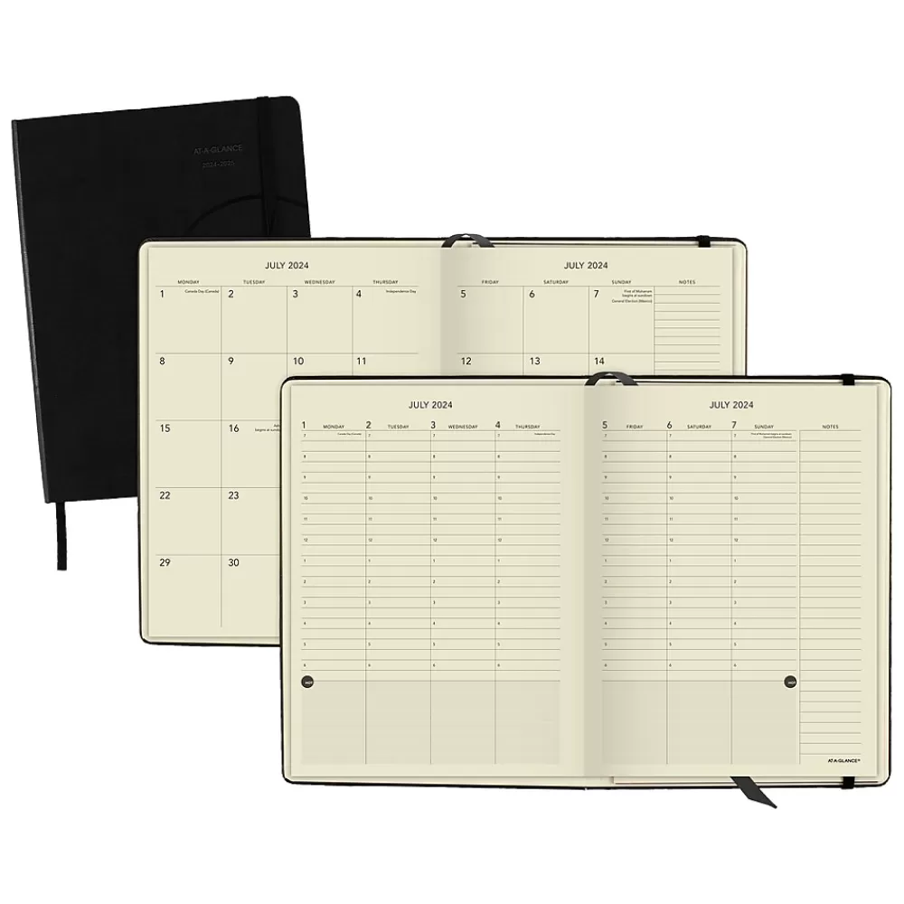 AT-A-GLANCE Academic Planners<2024-2025 Plan. Write. Remember. 7.5" x 10" Academic Weekly & Monthly Appointment Book, Paperboard Cover, Black