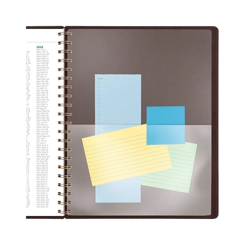 AT-A-GLANCE 2025 Planners<2025 Signature Collection 8.5" x 11" Weekly & Monthly Planner, Faux Leather Cover, Brown (YP905-09-25)