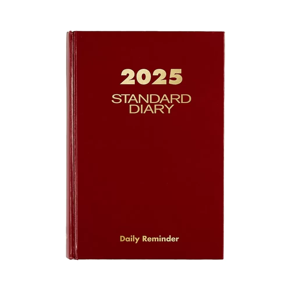 AT-A-GLANCE Journals<Standard Hardcover 2025 Daily Reminder, 5.75" x 8.25", Red (SD389-13-25)