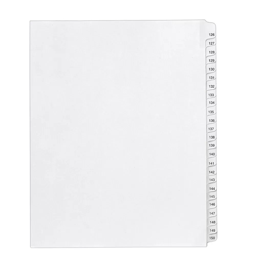 Avery Dividers<Allstate Pre-Printed 126-150 Paper Divider, White, Set (01706)