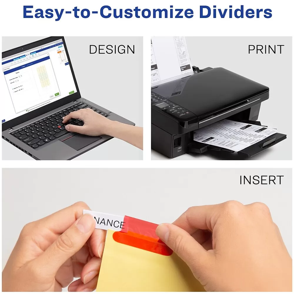 Avery Dividers<Big Tab Insertable Paper Divider, 8 Tabs, Multicolor, 1 Set (11111)