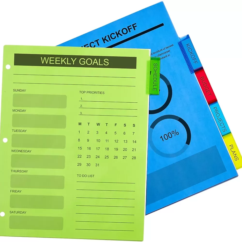 Avery Dividers<Big Tab Insertable Plastic Divider, 5 Tabs, Multicolor, 1 Set (11900)