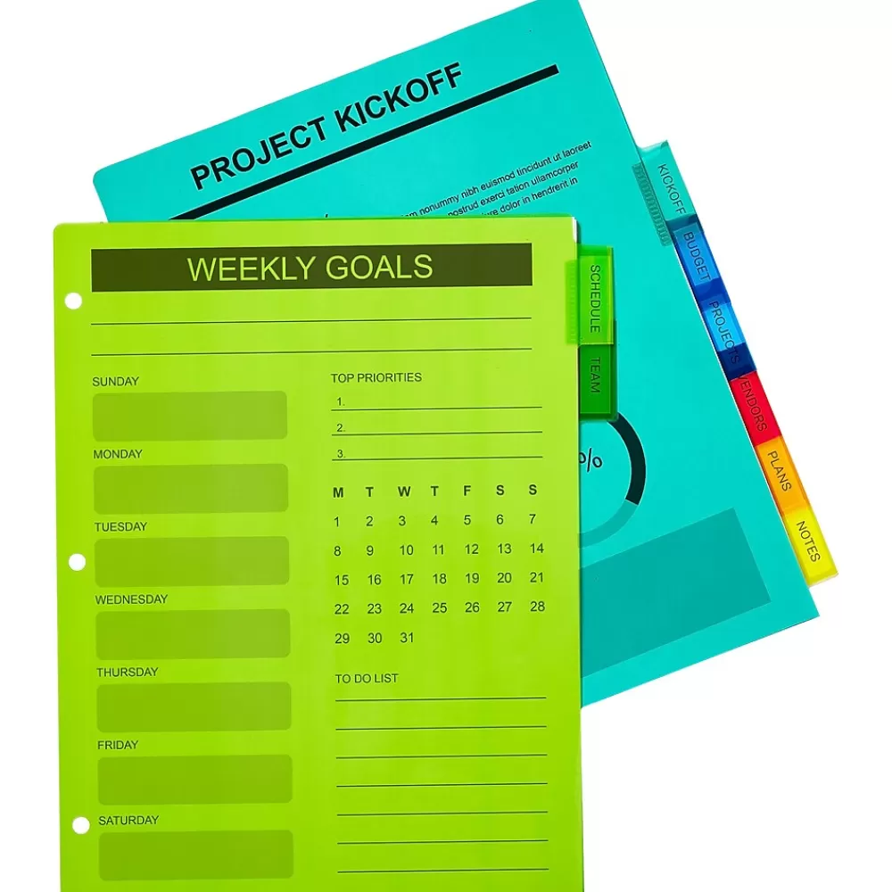 Avery Dividers<Big Tab Insertable Plastic Dividers, 8 Tabs, Multicolor, 24 Sets/Carton (11903)