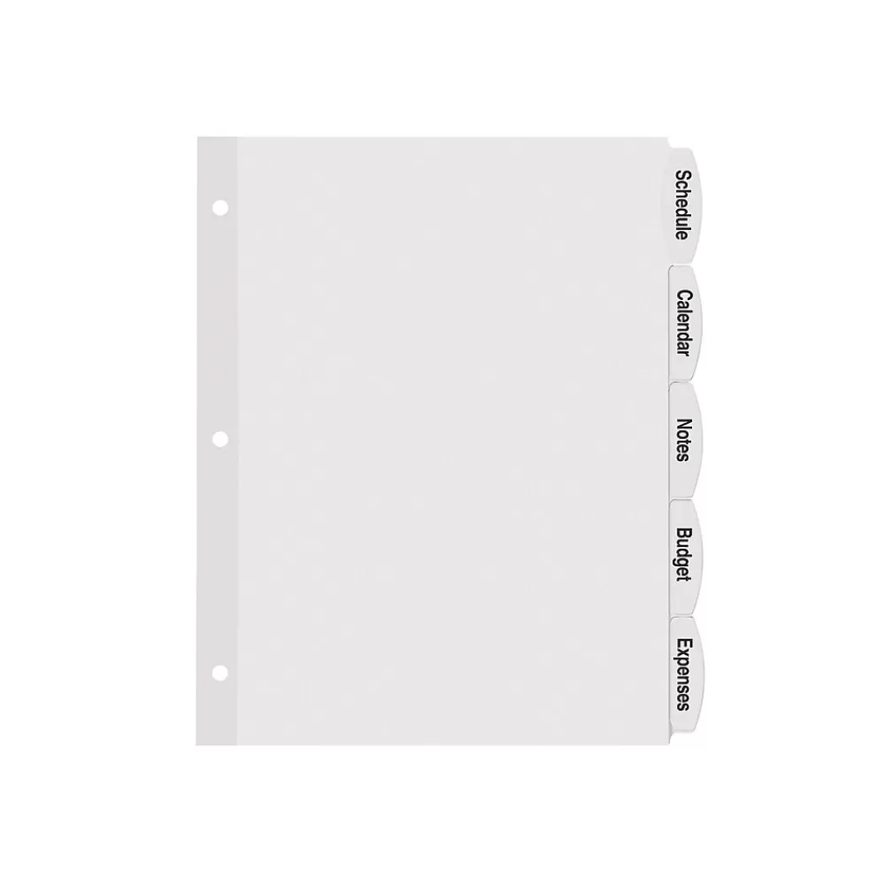 Avery Dividers<Big Tab Printable Paper Dividers with White Labels, 5 Tabs, 4 Sets/Pack (11432)