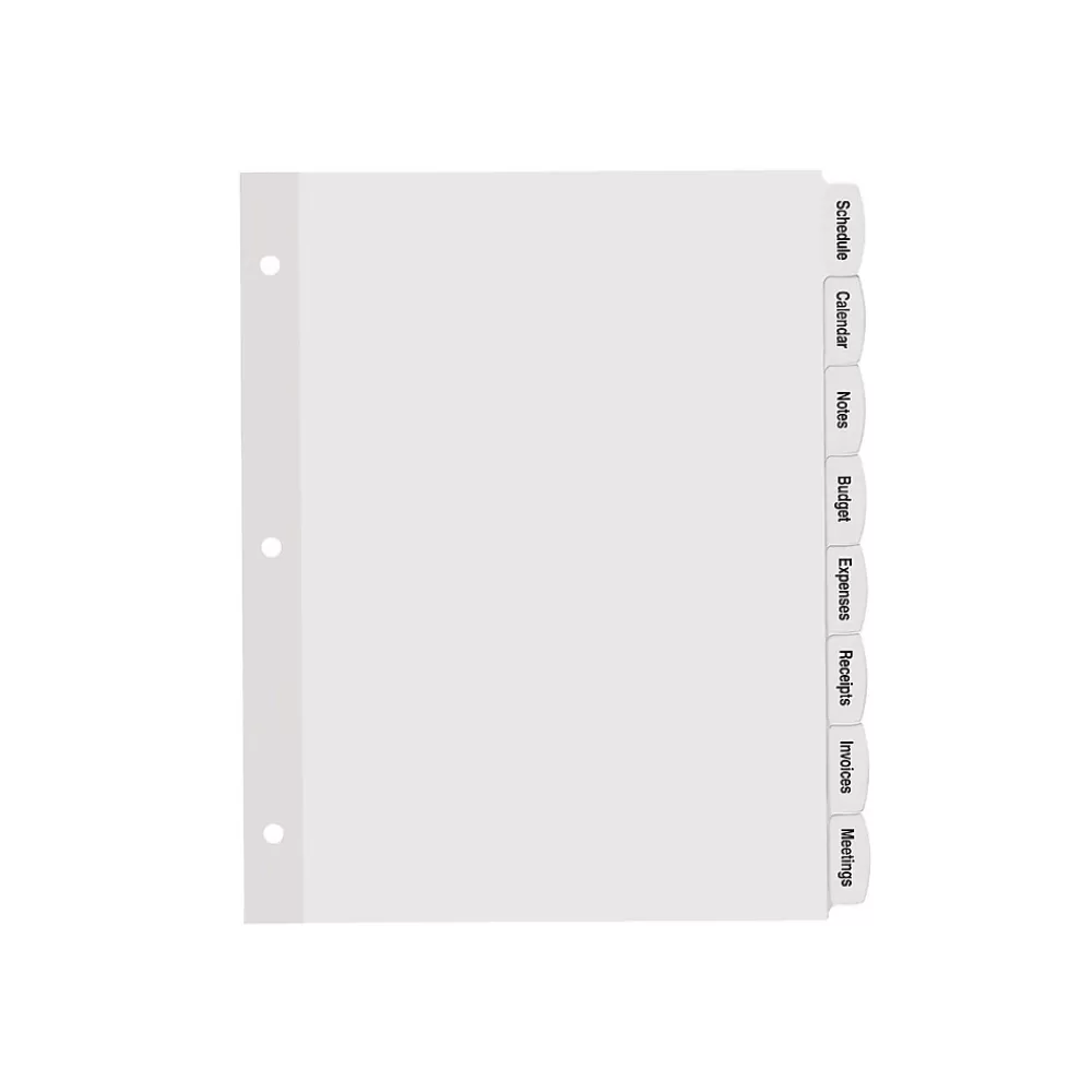 Avery Dividers<Big Tab Printable Paper Dividers with White Labels, 8 Tabs, 20 Sets/Pack (11435)