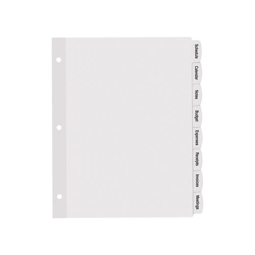 Avery Dividers<Big Tab Printable Paper Dividers with White Labels, 8 Tabs, 4 Sets/Pack (14433)