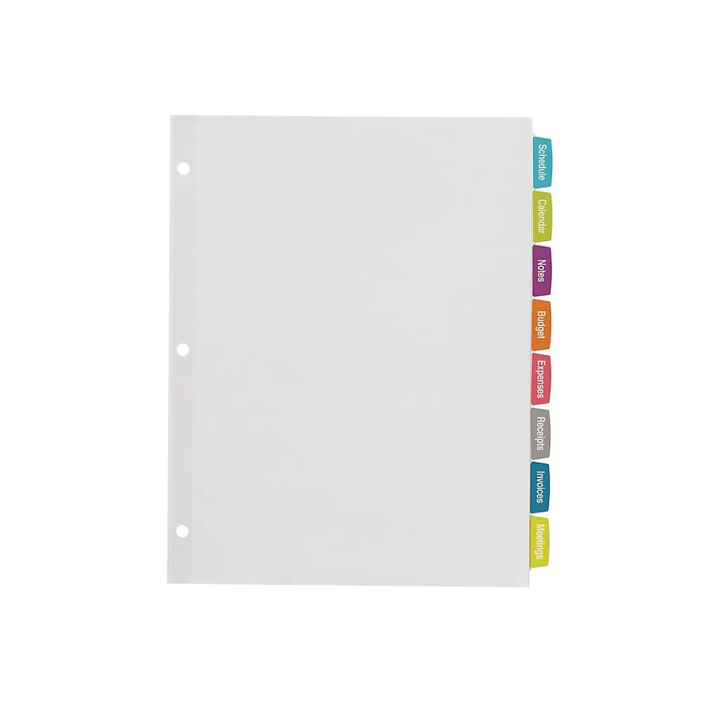 Avery Dividers<Big Tab Printable Paper Dividers with White Labels, 8 Tabs, 20 Sets/Pack (11435)