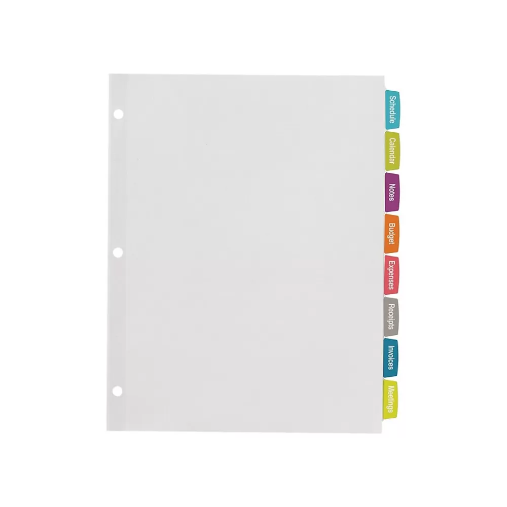 Avery Dividers<Big Tab Printable Paper Dividers with White Labels, 8 Tabs, 4 Sets/Pack (14433)