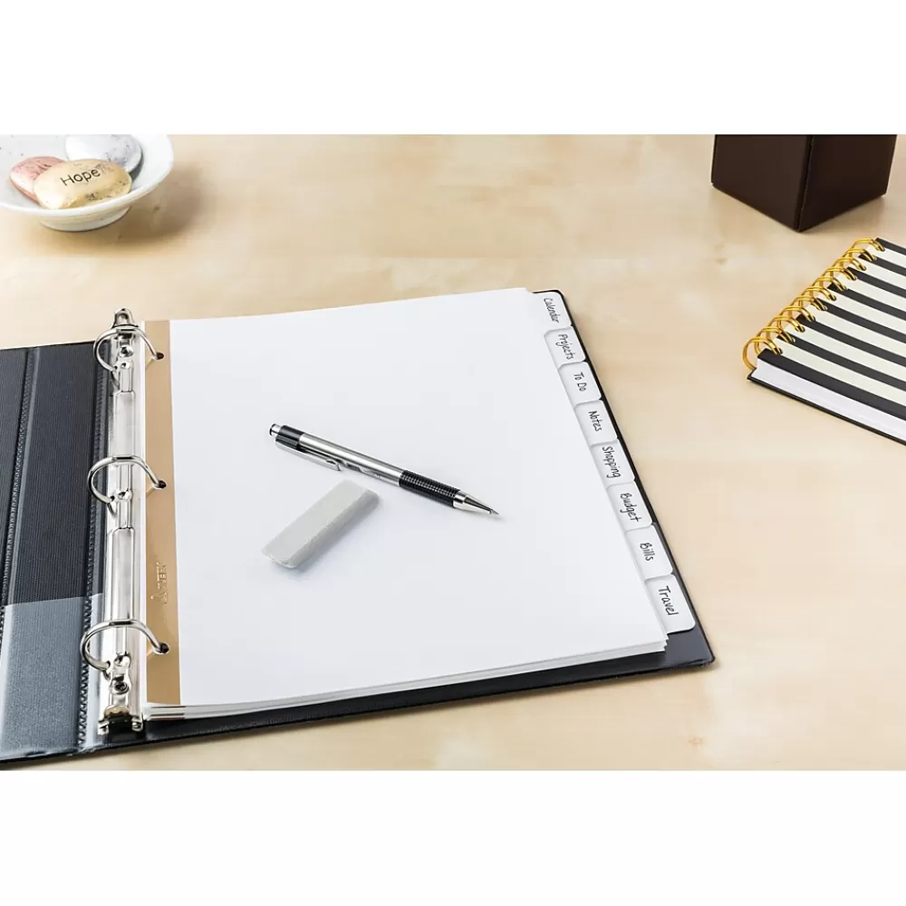 Avery Dividers<Big Tab Write & Erase Paper Dividers, 8 Tab, White, 48 Sets/Carton (23078CT)