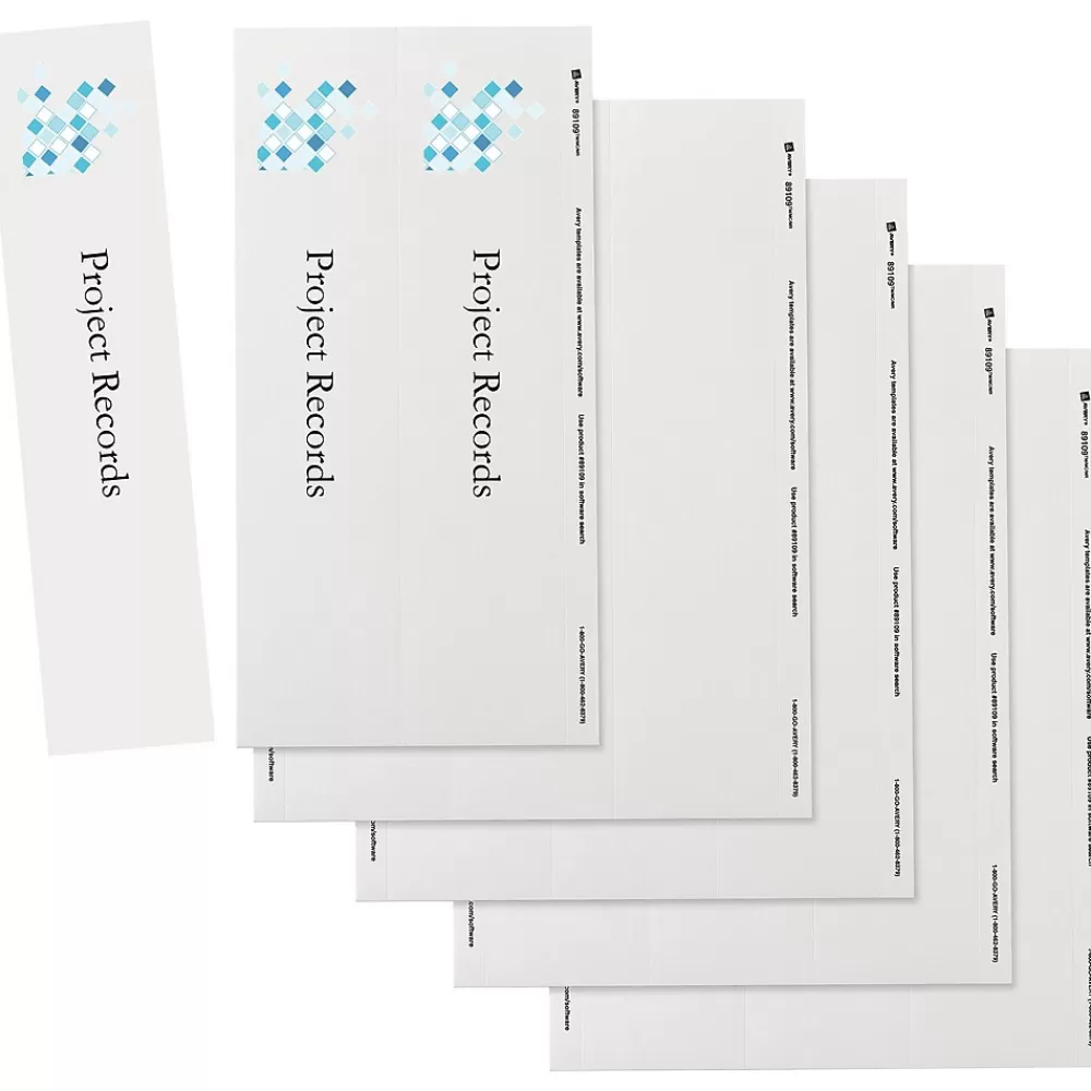 Avery Dividers<Binder Spine Inserts, 3" Spine Width, White, 15/Pack (89109)