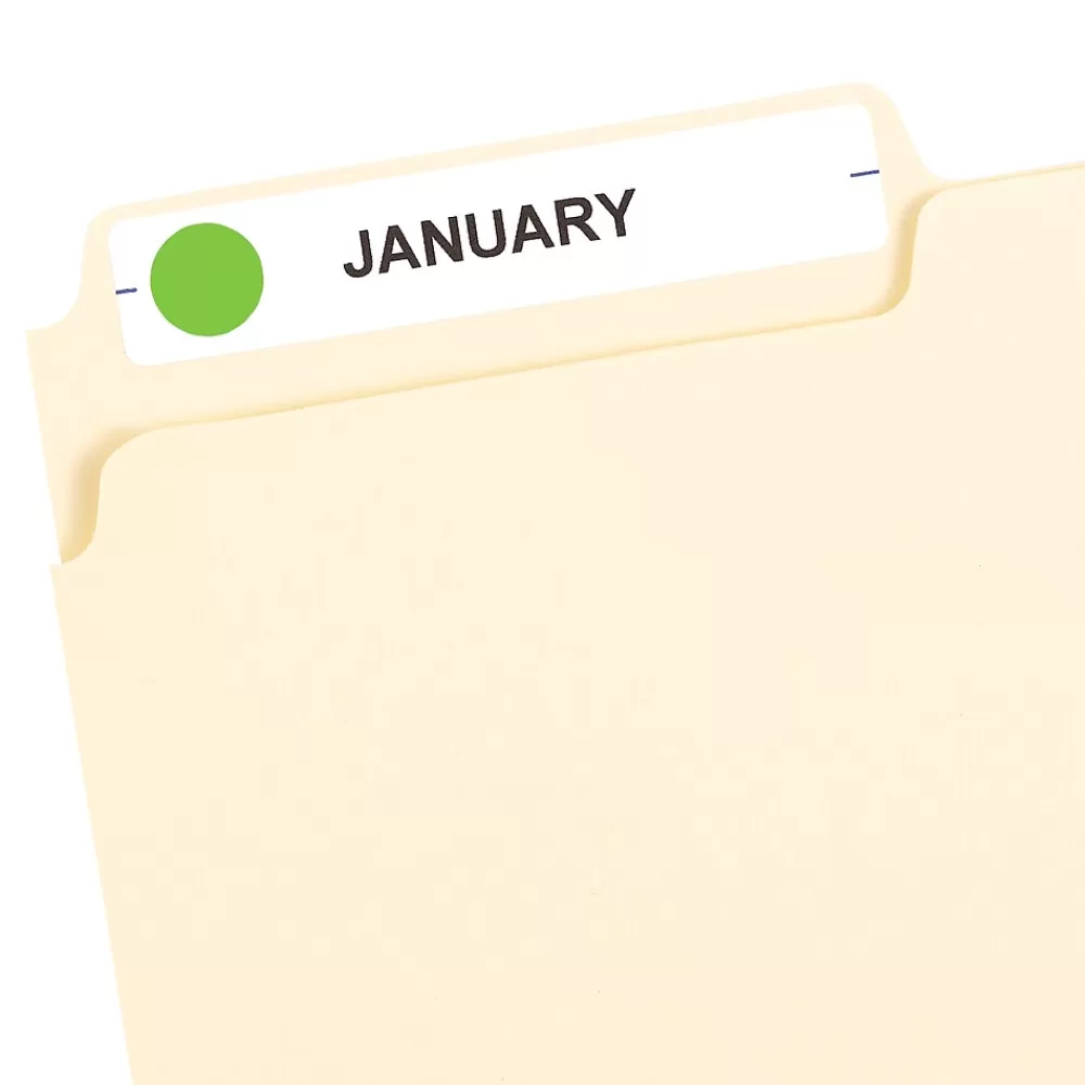 Avery Labels<Color-Coding Labels, 1/2 " Dia, Neon Green, Non-Printable, 840 Labels/Pack (5052)