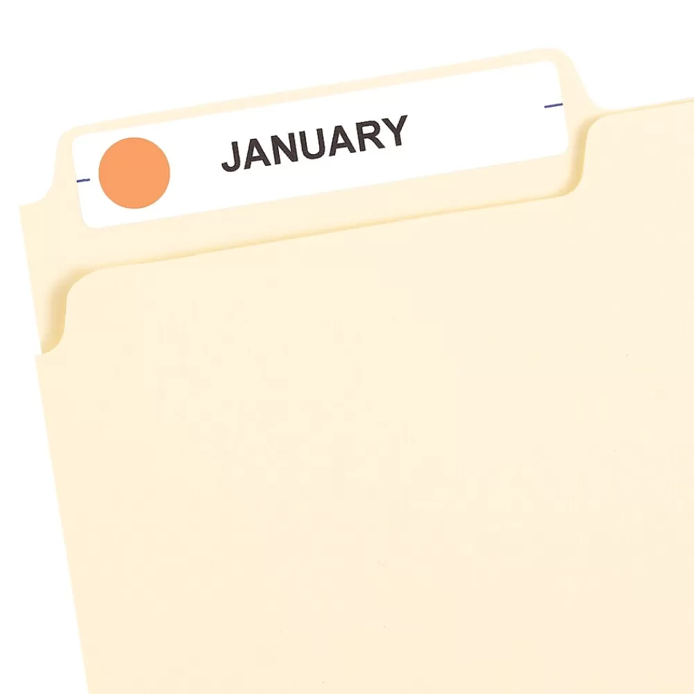 Avery Labels<Color-Coding Labels, 1/2 " Dia, Neon Orange, Non-Printable, 840 Labels/Pack (5062)