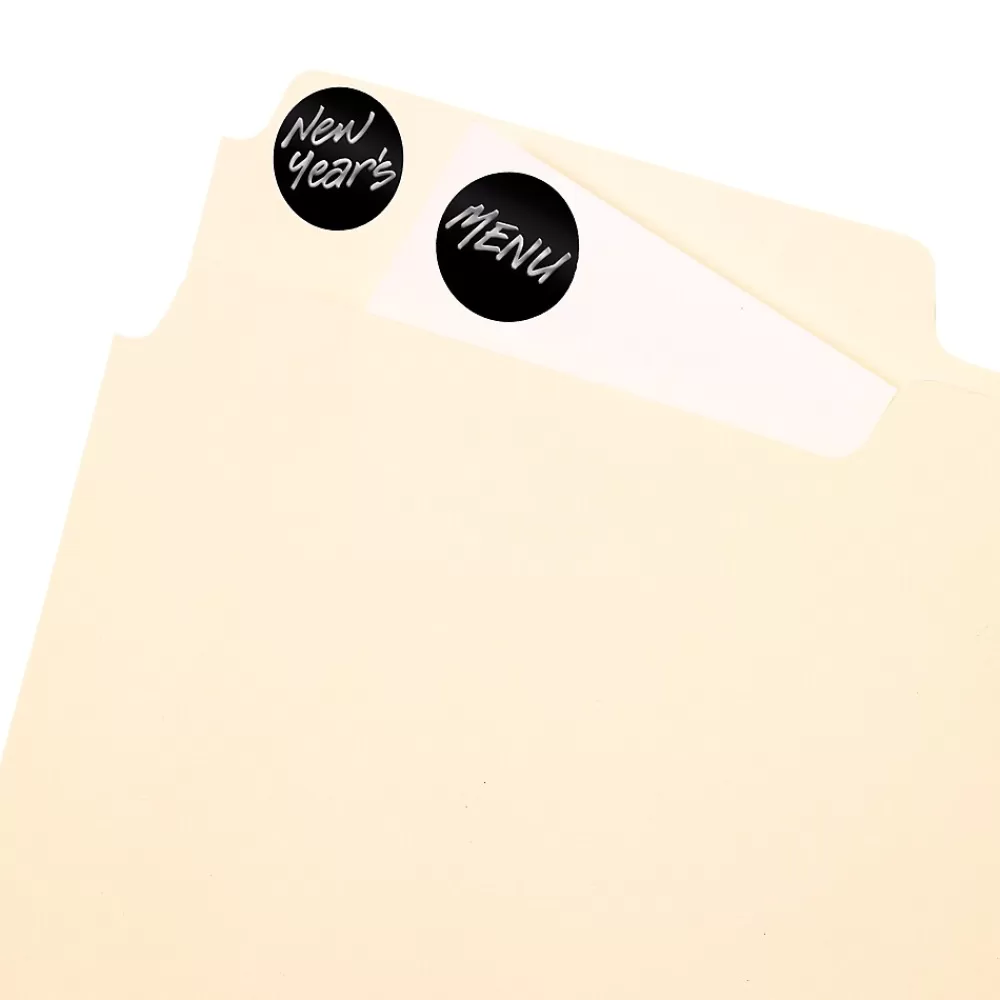 Avery Labels<Color-Coding Labels on 4" x 6" Sheets, 3/4" Dia, Black, Non-Printable, 1,008 Labels/Pack (5459)