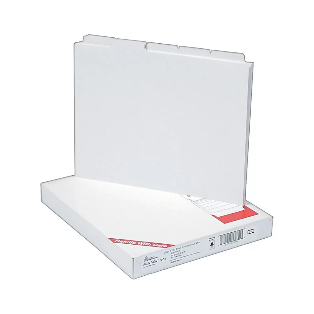 Avery Dividers<Copier Tab Dividers, Unpunched, 5 Tab, White, 30 Sets/Box (20405)