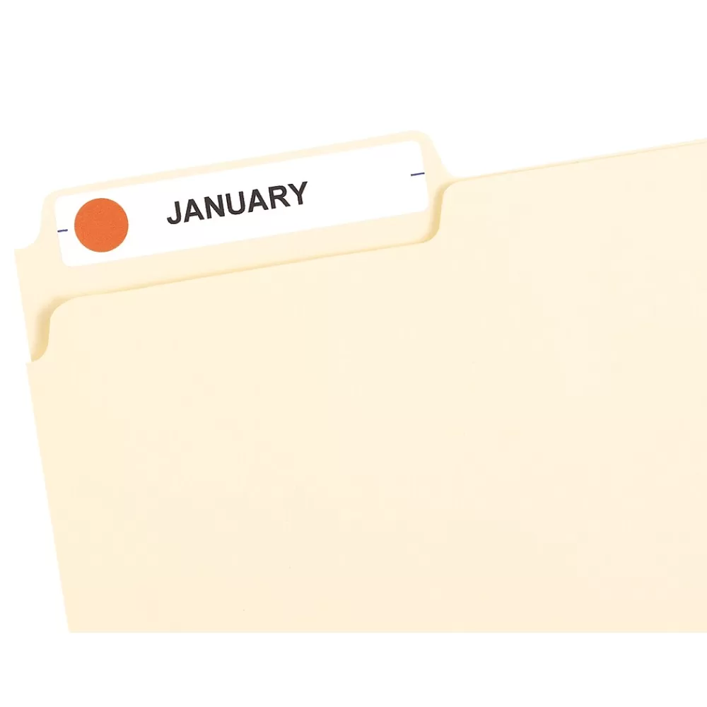 Avery Labels<Hand Written Color Coding Labels, 0.5"Dia., Neon Red, 60/Sheet, 14 Sheets/Pack (5051)