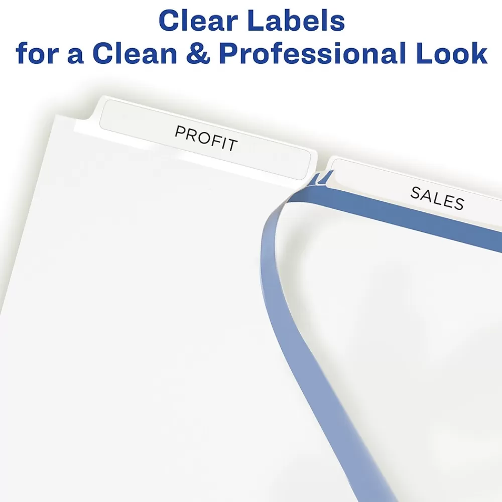 Avery Dividers<Index Maker Paper Dividers with Print & Apply Label Sheets, 3 Tabs, White, 5 Sets/Pack (11435)
