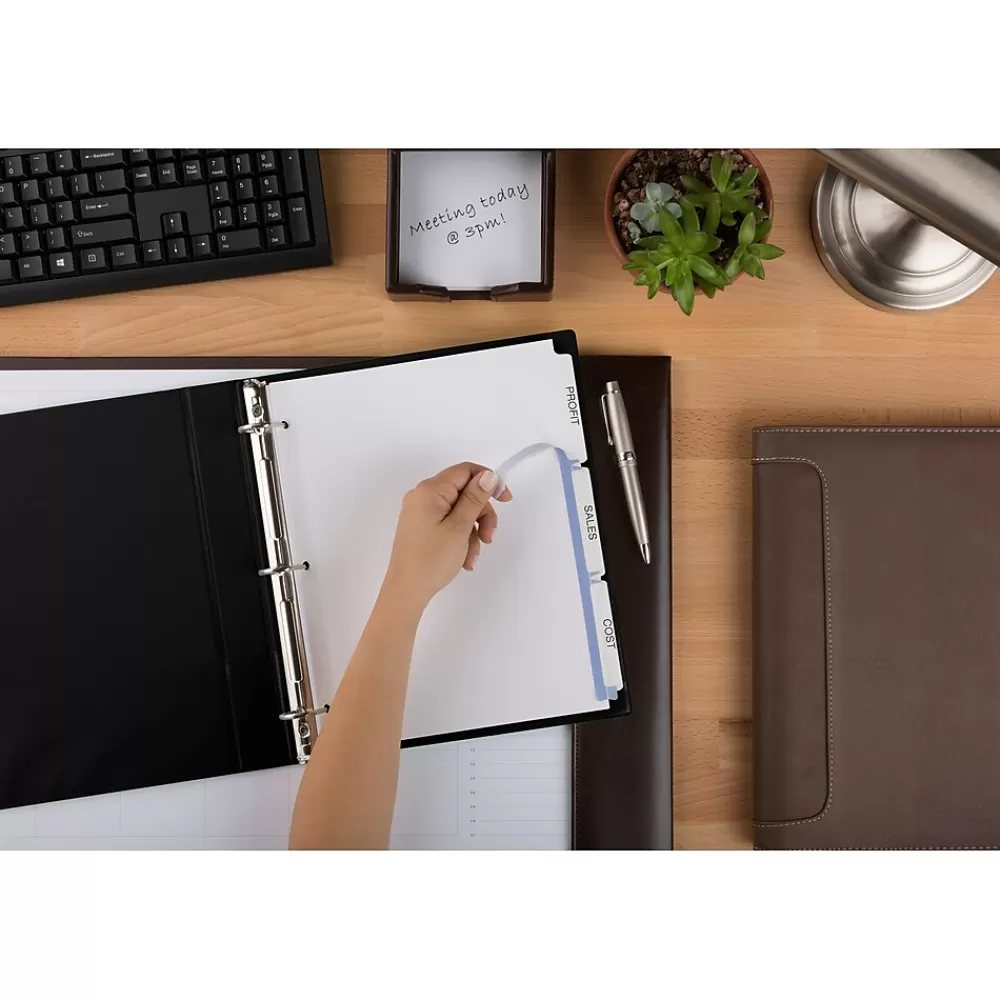 Avery Dividers<Index Maker Paper Dividers with Print & Apply Label Sheets, 3 Tabs, White, 5 Sets/Pack (11435)