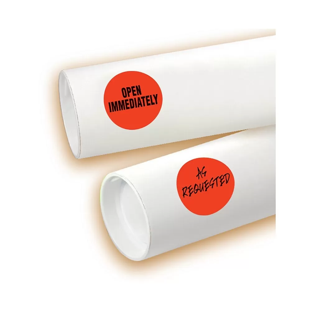 Avery Labels<Laser Color Coding Labels, 1 1/4" Dia., Neon Red, 8/Sheet, 50 Sheets/Pack (5497)