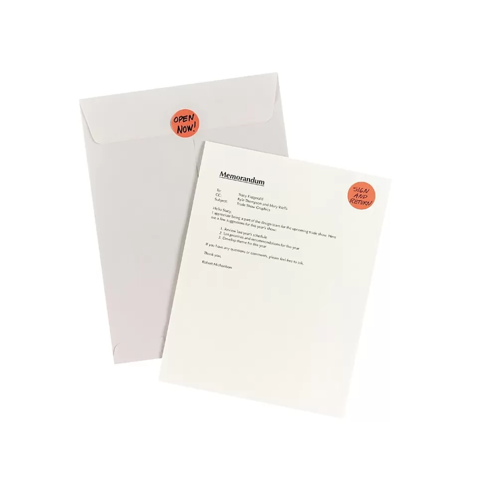 Avery Labels<Laser Color Coding Labels, 1 1/4" Dia., Neon Red, 8/Sheet, 50 Sheets/Pack (5497)