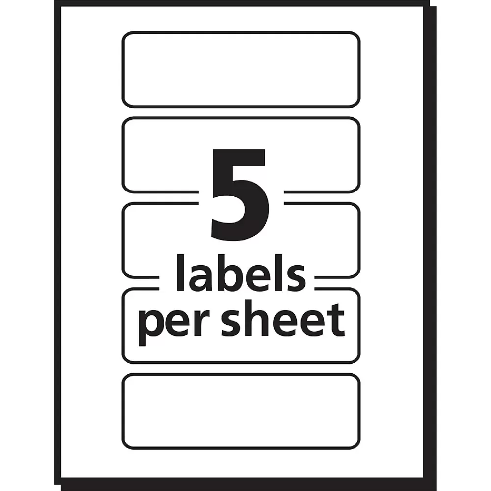 Avery Labels<Laser Color Coding Labels on 4" x 6" Sheets, 1" x 3", Assorted Colors, 200 Labels/Pack (5481)