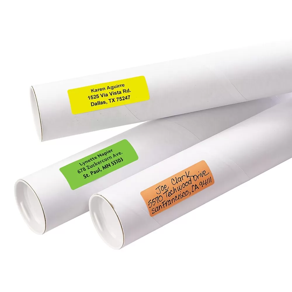 Avery Labels<Laser Color Coding Labels on 4" x 6" Sheets, 1" x 3", Assorted Colors, 200 Labels/Pack (5481)