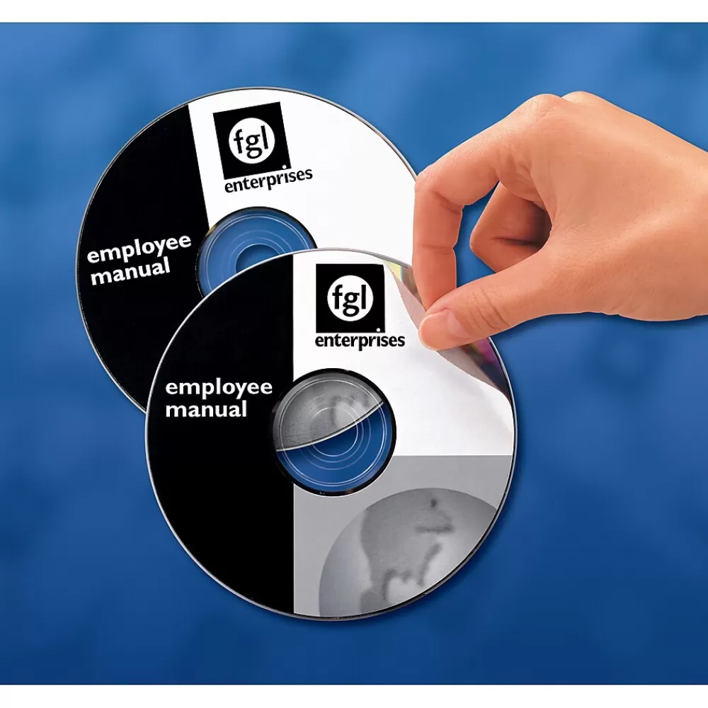 Avery Labels<Laser Media Labels, White Matte, 50 Disc and 100 Spine Labels/Pack (5931)