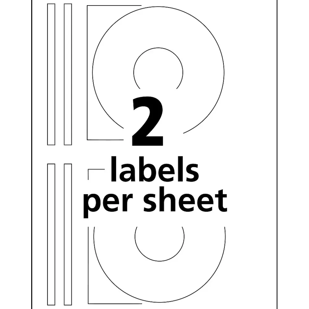 Avery Labels<Laser Media Labels, White Matte, 100 Disc and 200 Spine Labels/Pack (5698)