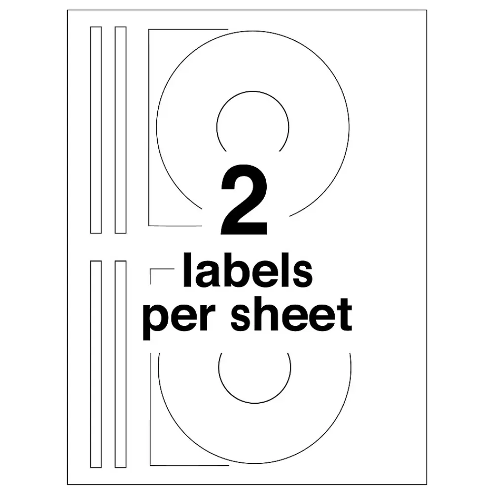 Avery Labels<Laser Media Labels, White Matte, 40 Disc and 80 Spine Labels/Pack (5692)